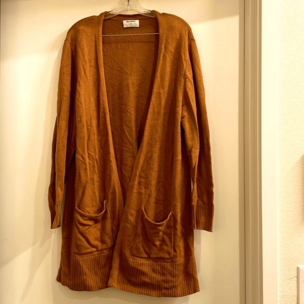 Tan/Brown Long Sweater Cardigan